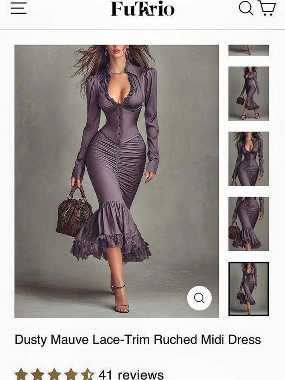 FuTario Ruched Midi Dress